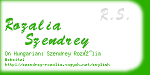 rozalia szendrey business card